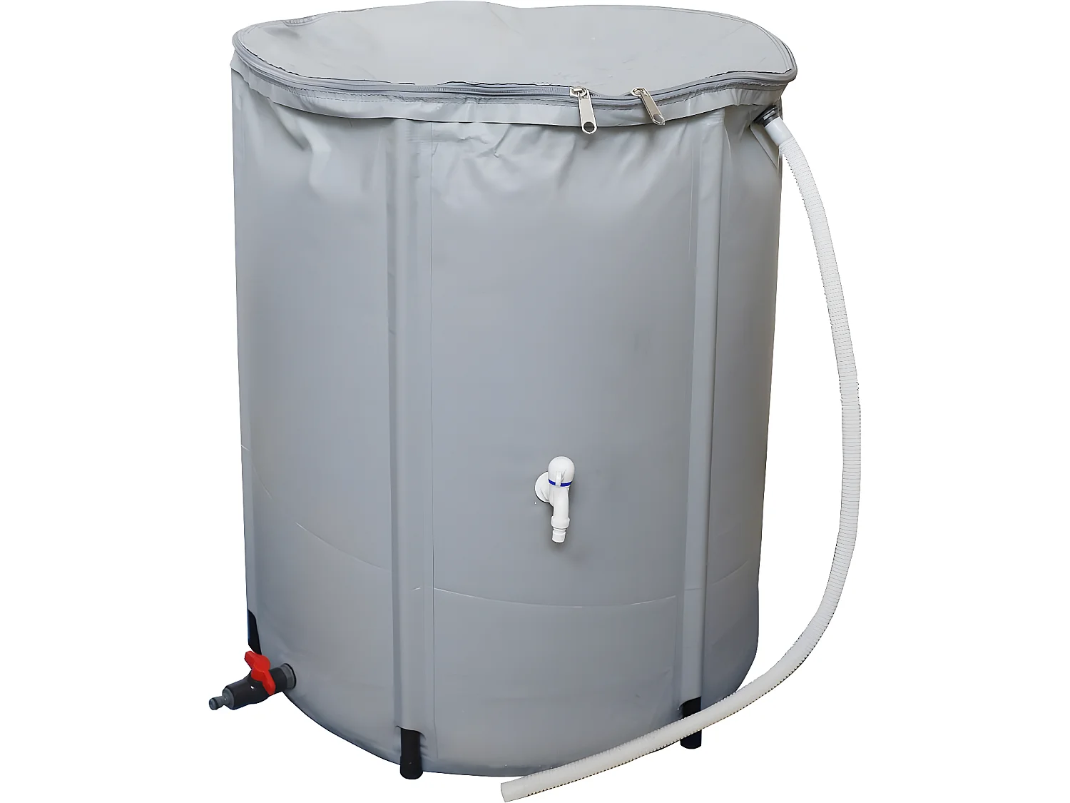 Recuperador de agua flexible en PVC 200 L - Gris, solución ecológica y práctica