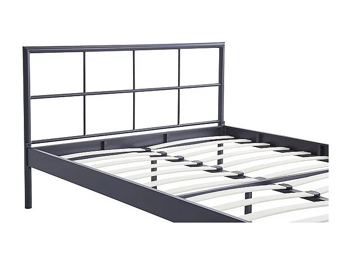 Cama de metal 140x200 cm SORA, cor cinza escuro