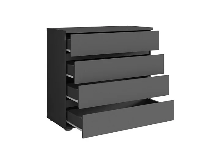 Cómoda de 4 cajones - gris grafito - Colección NOFI