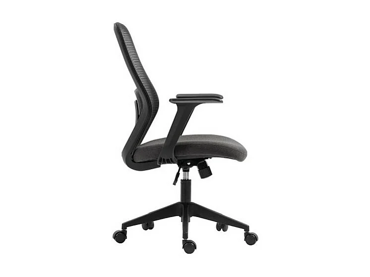 Chaise de bureau JANE – Tissu filet noir et gris – Confort et modernité pour votre espace de travail