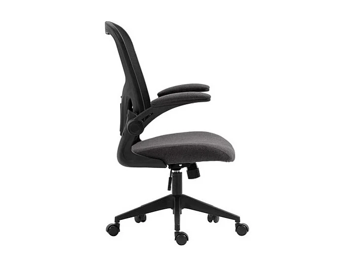 Chaise de bureau IPOLIST – Tissu filet noir et gris – Confort et modernité pour votre espace de travail