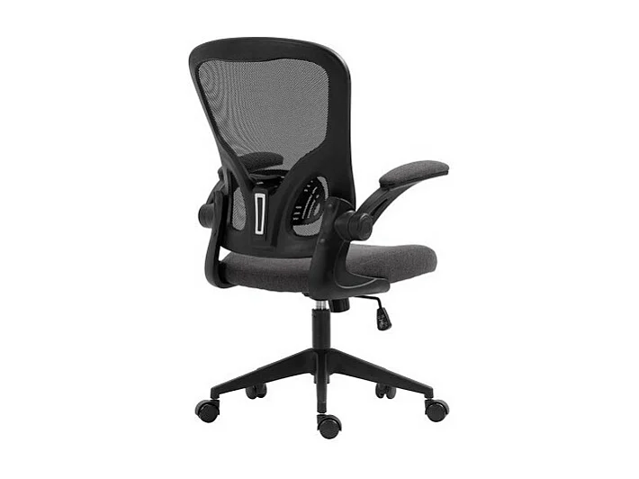 Chaise de bureau IPOLIST – Tissu filet noir et gris – Confort et modernité pour votre espace de travail