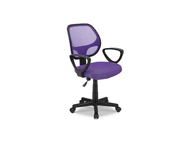 Chaise de bureau IPOLIST – Tissu filet mauve – Hauteur réglable 86-98 cm – Style moderne et ergonomique