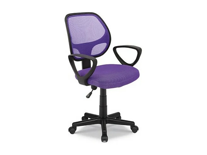 Chaise de bureau IPOLIST – Tissu filet mauve – Hauteur réglable 86-98 cm – Style moderne et ergonomique