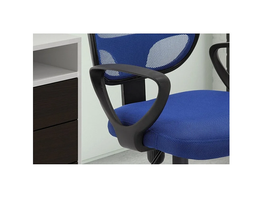 Bureaustoel IPOLIST – Blauwe netstof – Comfort en moderniteit voor uw werkruimte