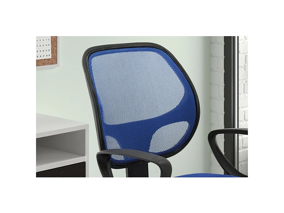 Bureaustoel IPOLIST – Blauwe netstof – Comfort en moderniteit voor uw werkruimte