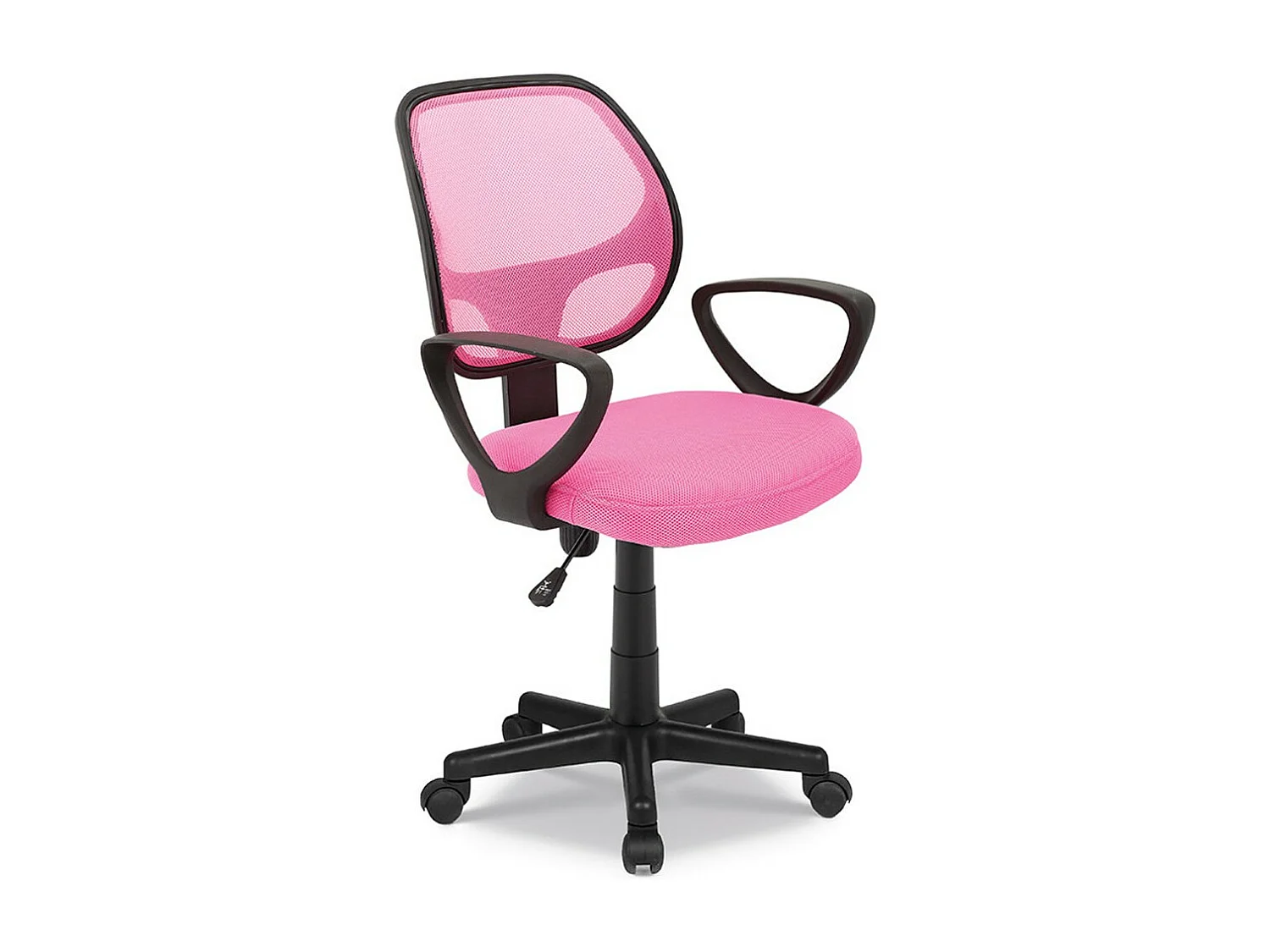 Chaise de bureau IPOLIST – Tissu filet rose – Confort et modernité pour votre espace de travail