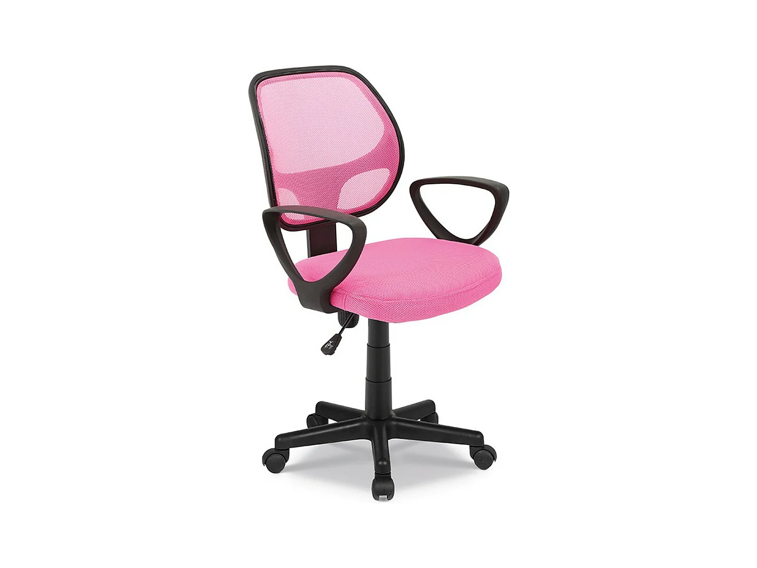 Chaise de bureau IPOLIST – Tissu filet rose – Confort et modernité pour votre espace de travail