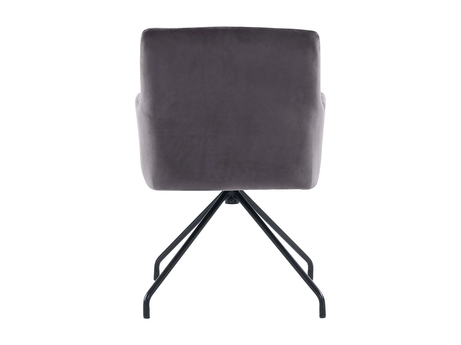 Set van 6 fluwelen gestoffeerde stoelen met metalen poten - grijs