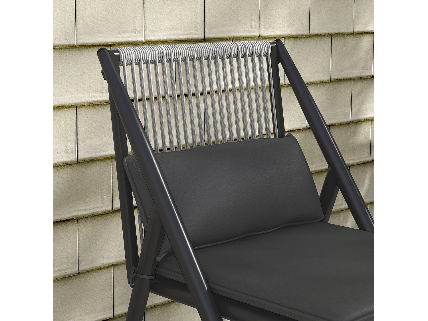 Ensemble bistro de jardin design Acapulco 2 places 3 pièces avec coussins