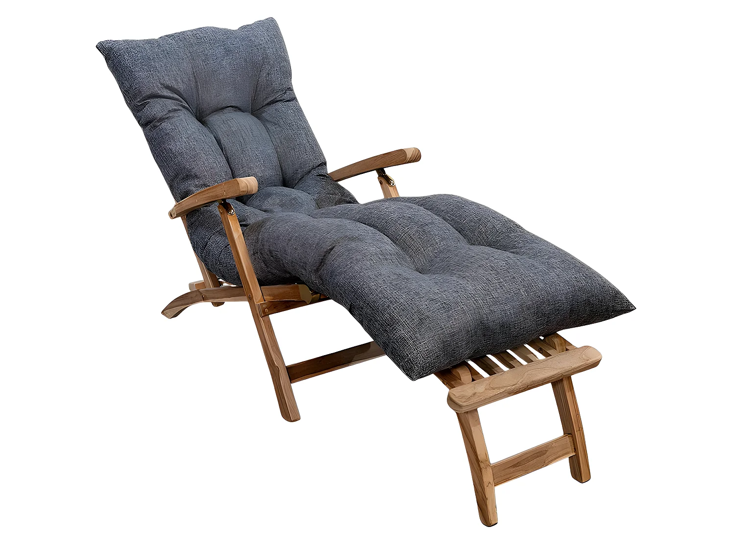 Grijze Zonnebedkussen 195 x 65 x 15 cm