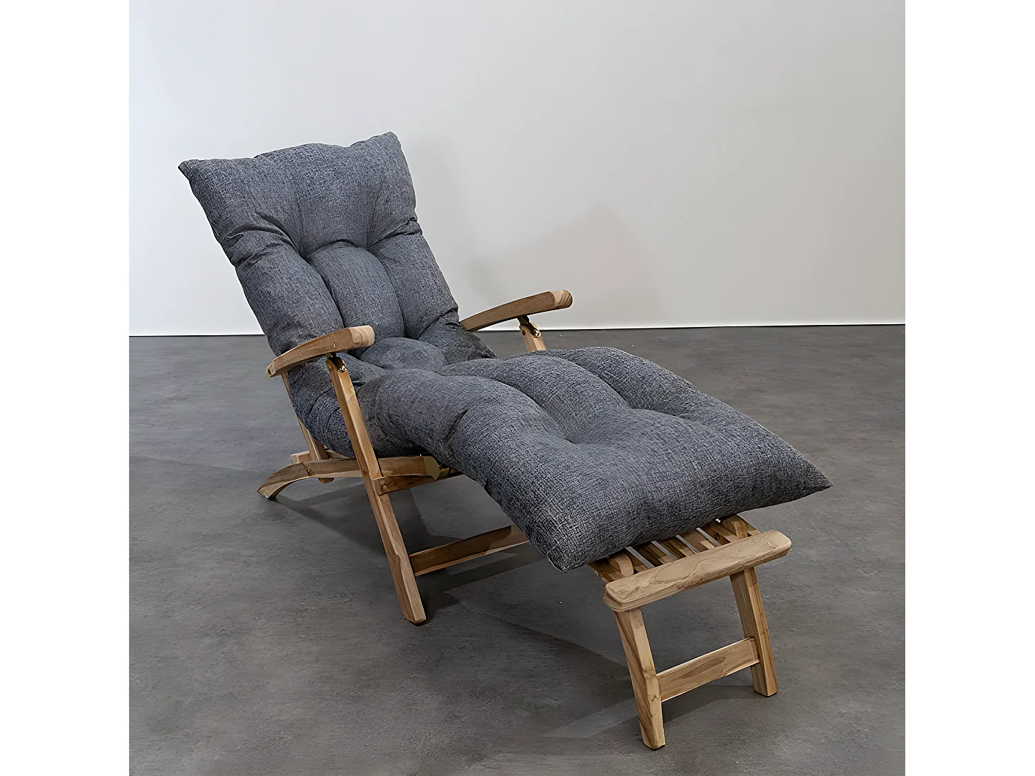 Grijze Zonnebedkussen 195 x 65 x 15 cm