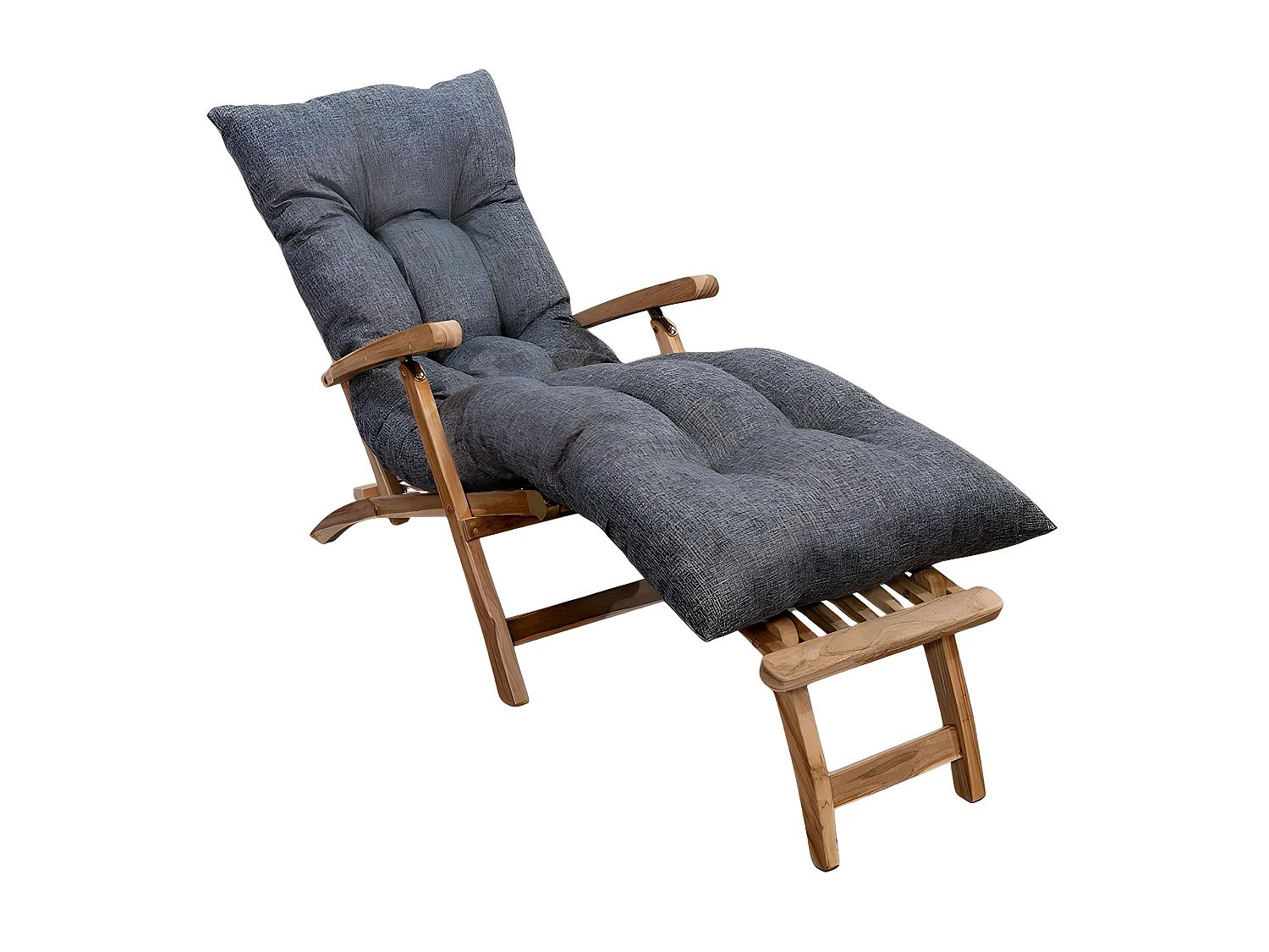 Coussin bain de soleil gris 195 x 65 x 15 cm
