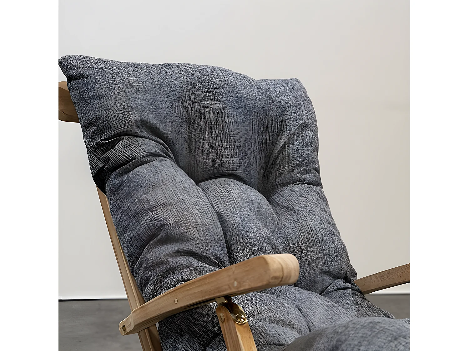 Kissen für Sonnenliege 195 x 65 x 15 cm, Grau