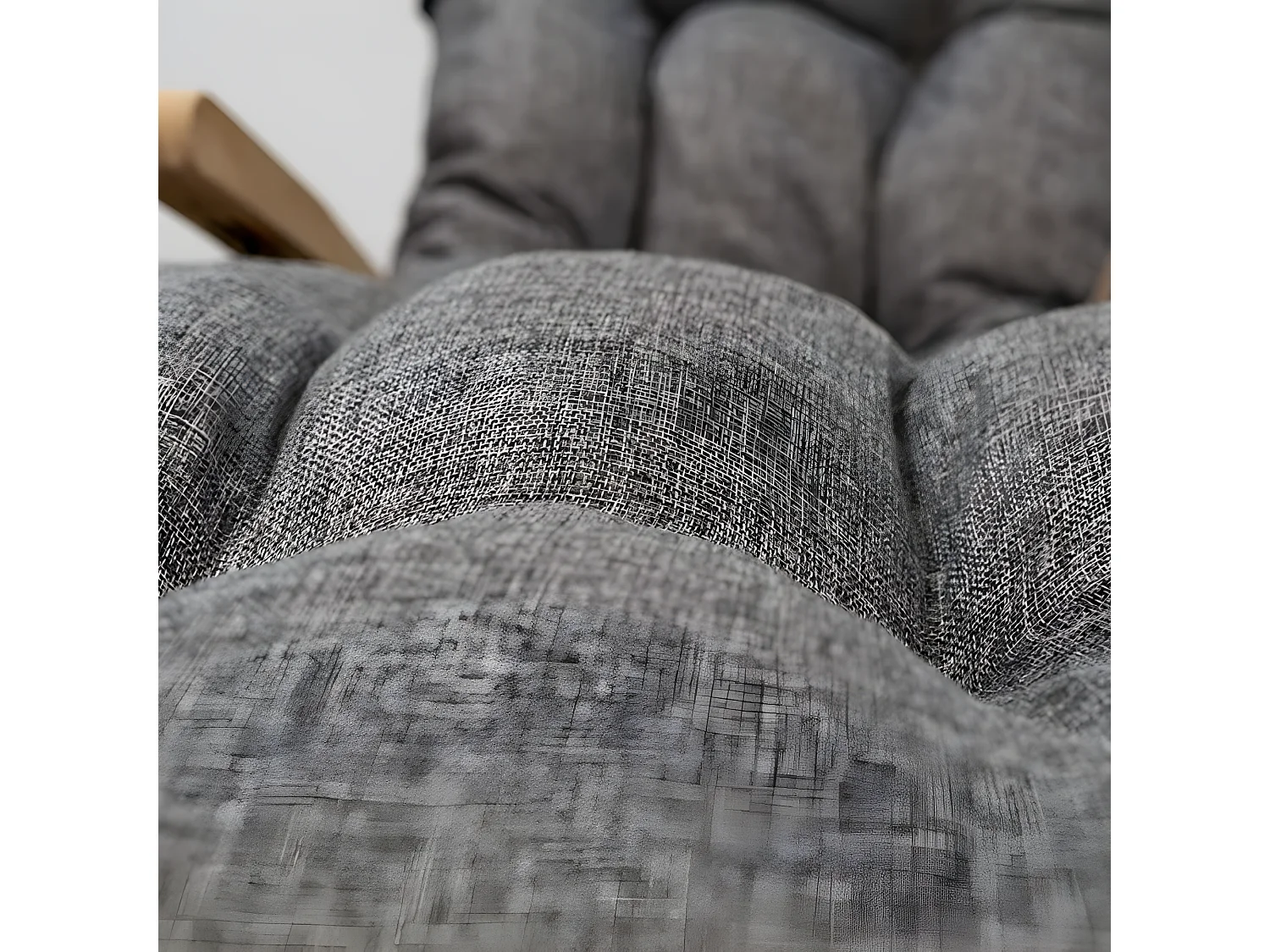 Kissen für Sonnenliege 195 x 65 x 15 cm, Grau