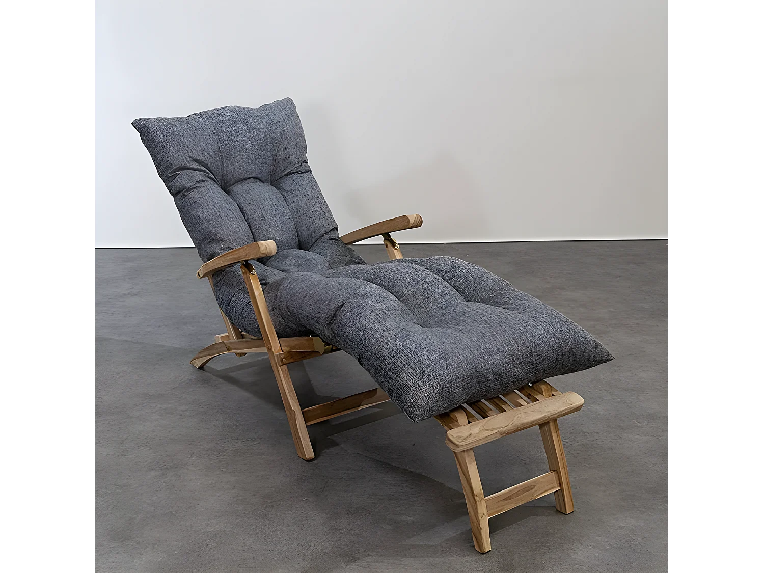 Grijze Zonnebedkussen 195 x 65 x 15 cm