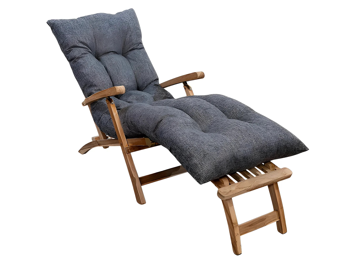 Grijze Zonnebedkussen 195 x 65 x 15 cm