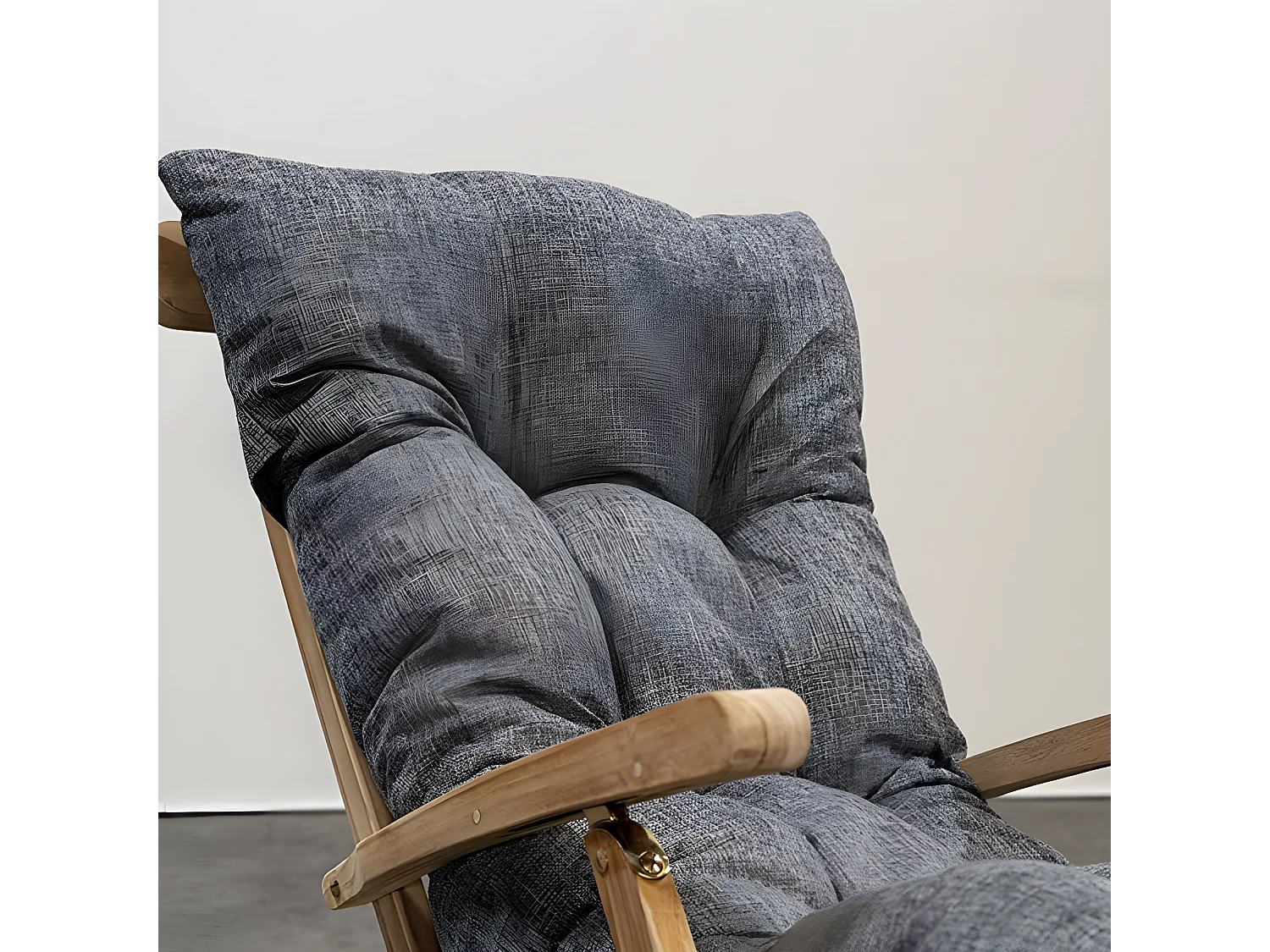 Grijze Zonnebedkussen 195 x 65 x 15 cm