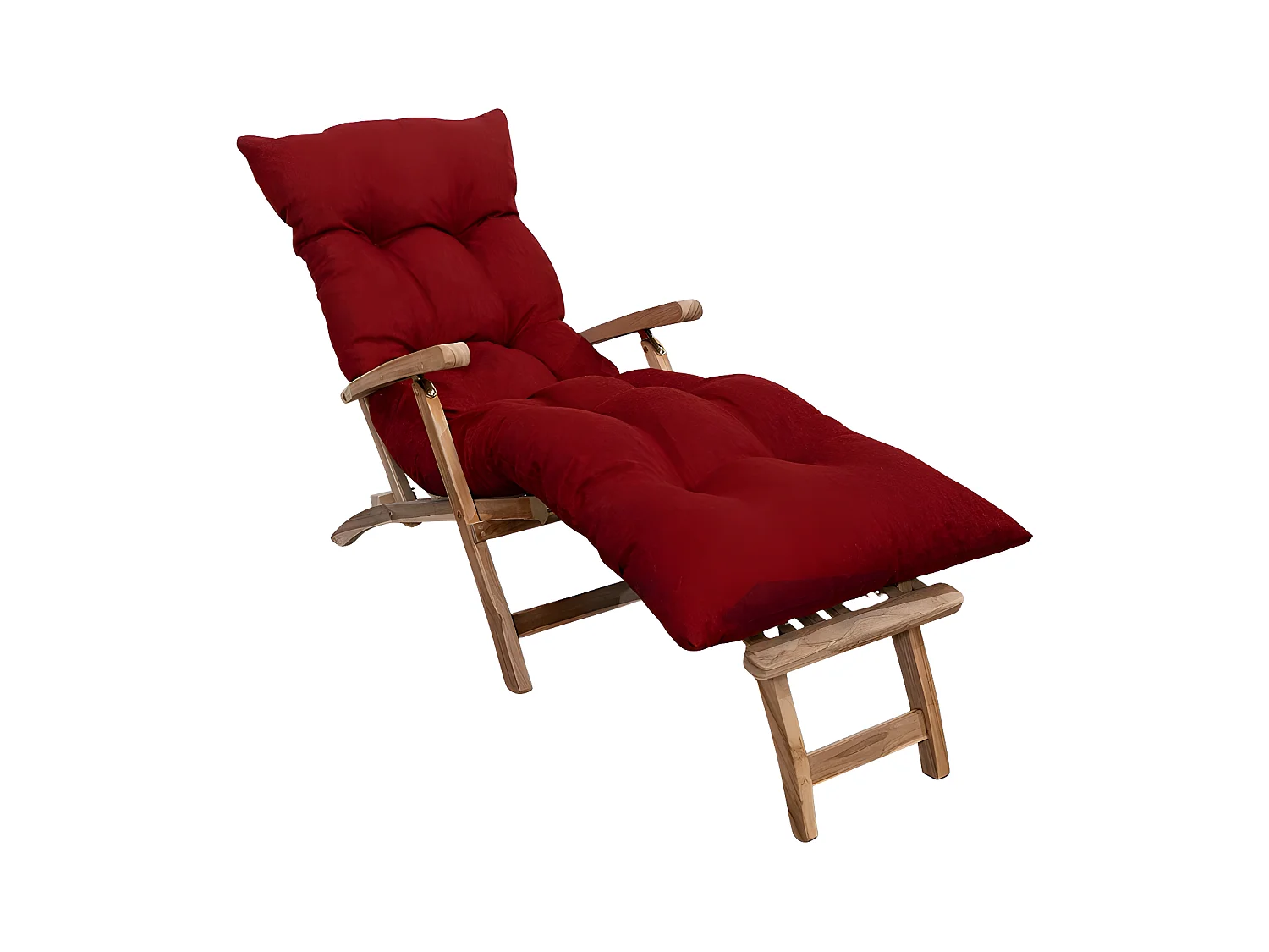 Coussin bain de soleil rouge 195 x 65 x 15 cm