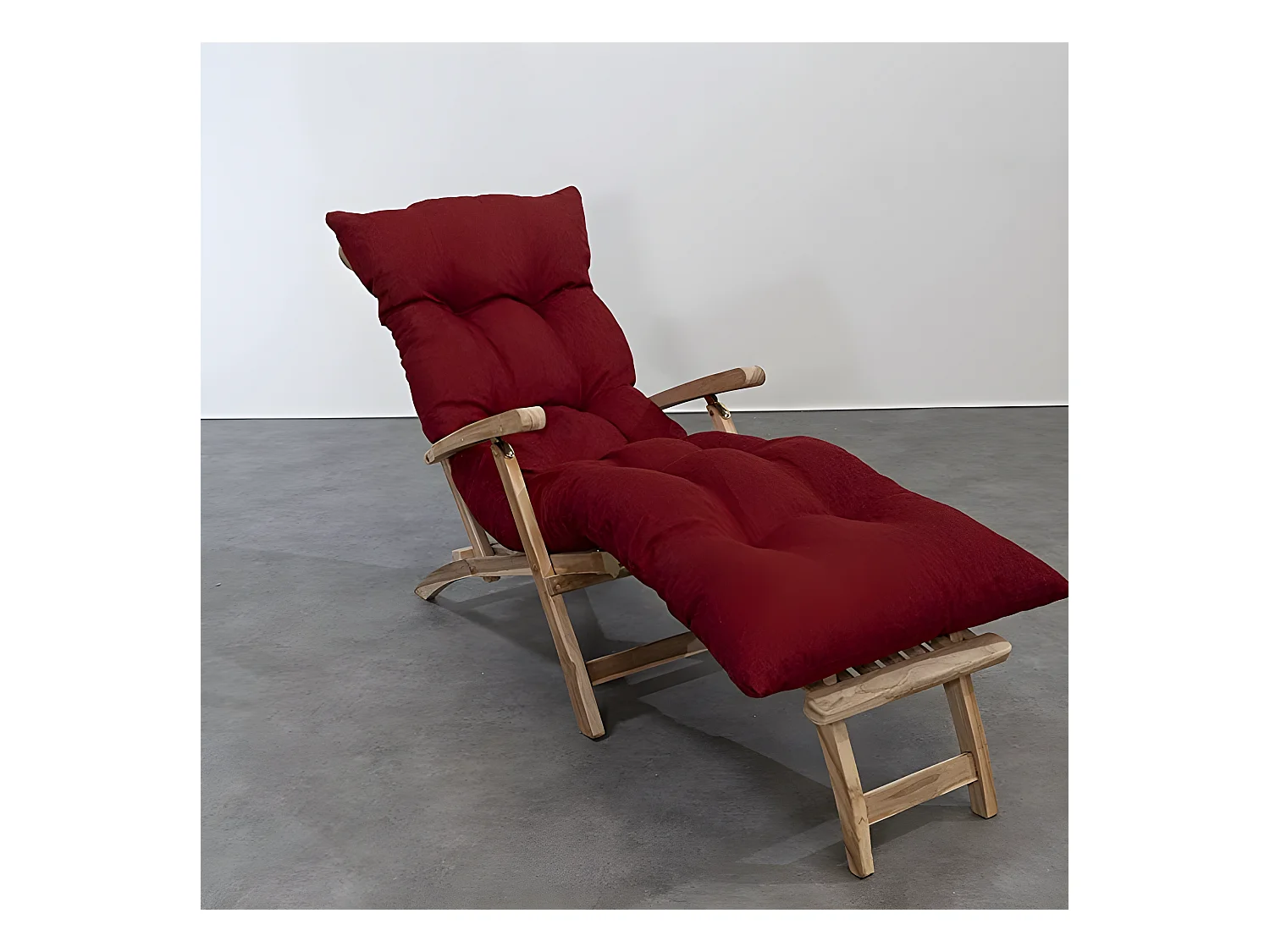 Rode Zonnebedkussen 195 x 65 x 15 cm