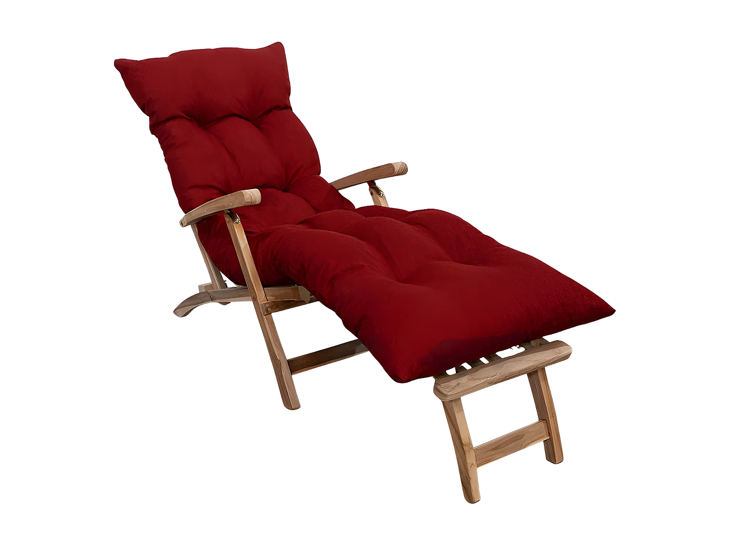 Coussin bain de soleil rouge 195 x 65 x 15 cm