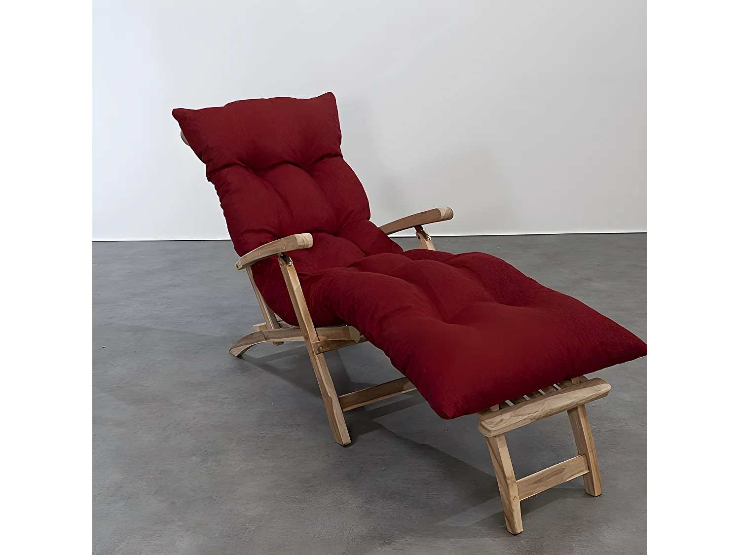 Coussin bain de soleil rouge 195 x 65 x 15 cm