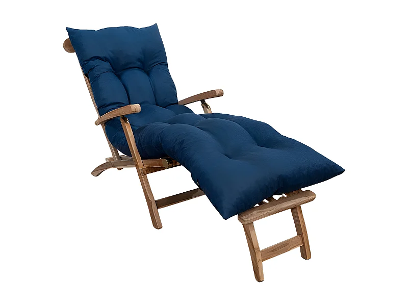 Coussin bain de soleil bleu nuit 195 x 65 x 15 cm