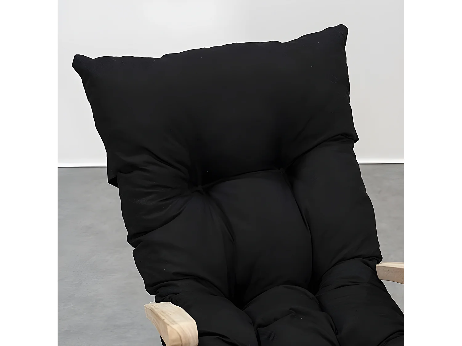 Coussin bain de soleil noir 195 x 65 x 15 cm