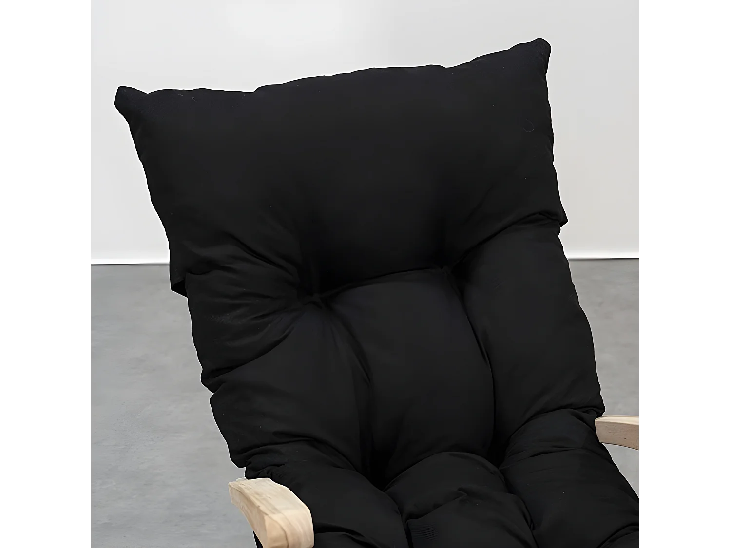 Coussin bain de soleil noir 195 x 65 x 15 cm