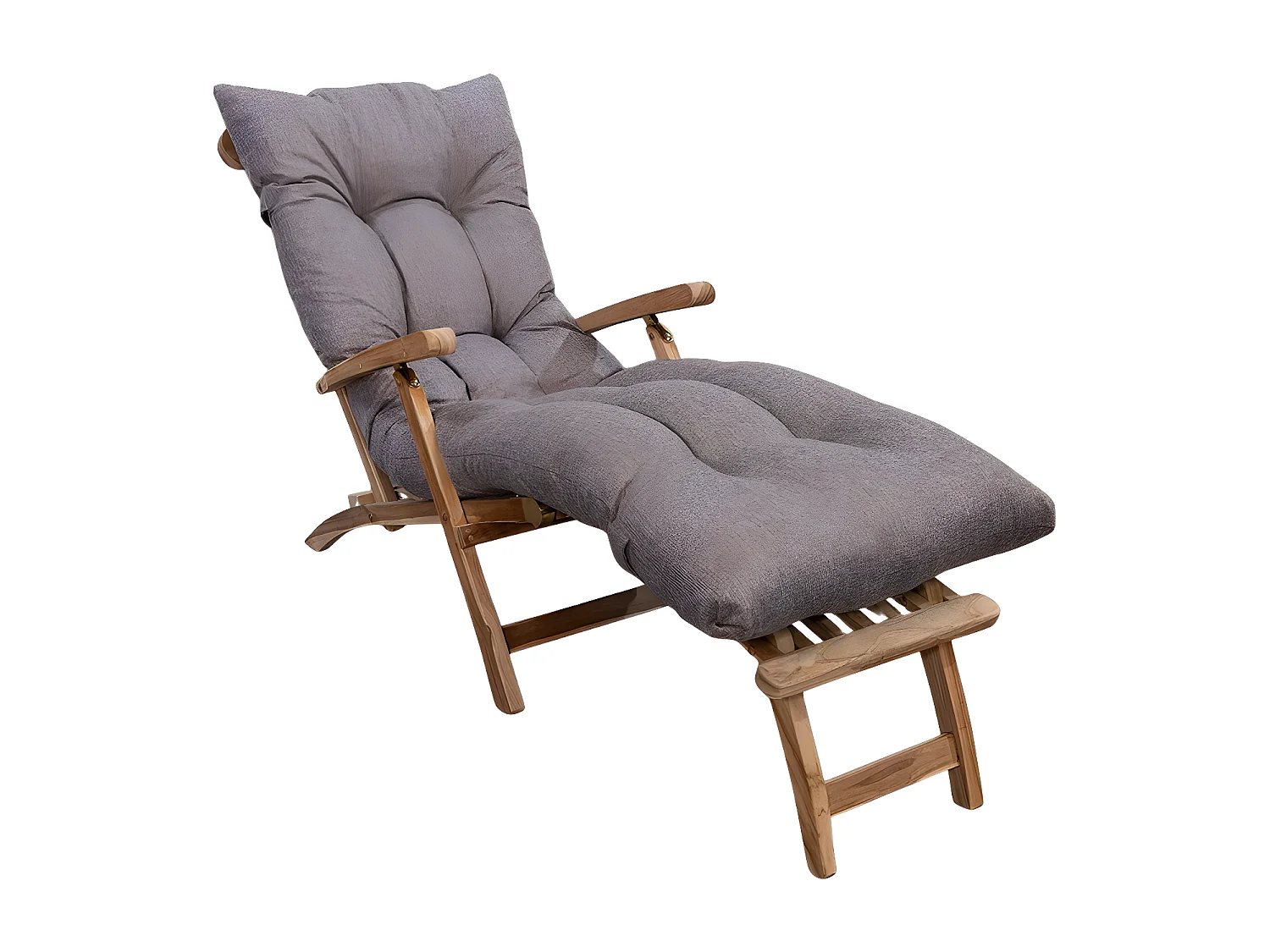 Coussin bain de soleil taupe 195 x 65 x 15 cm