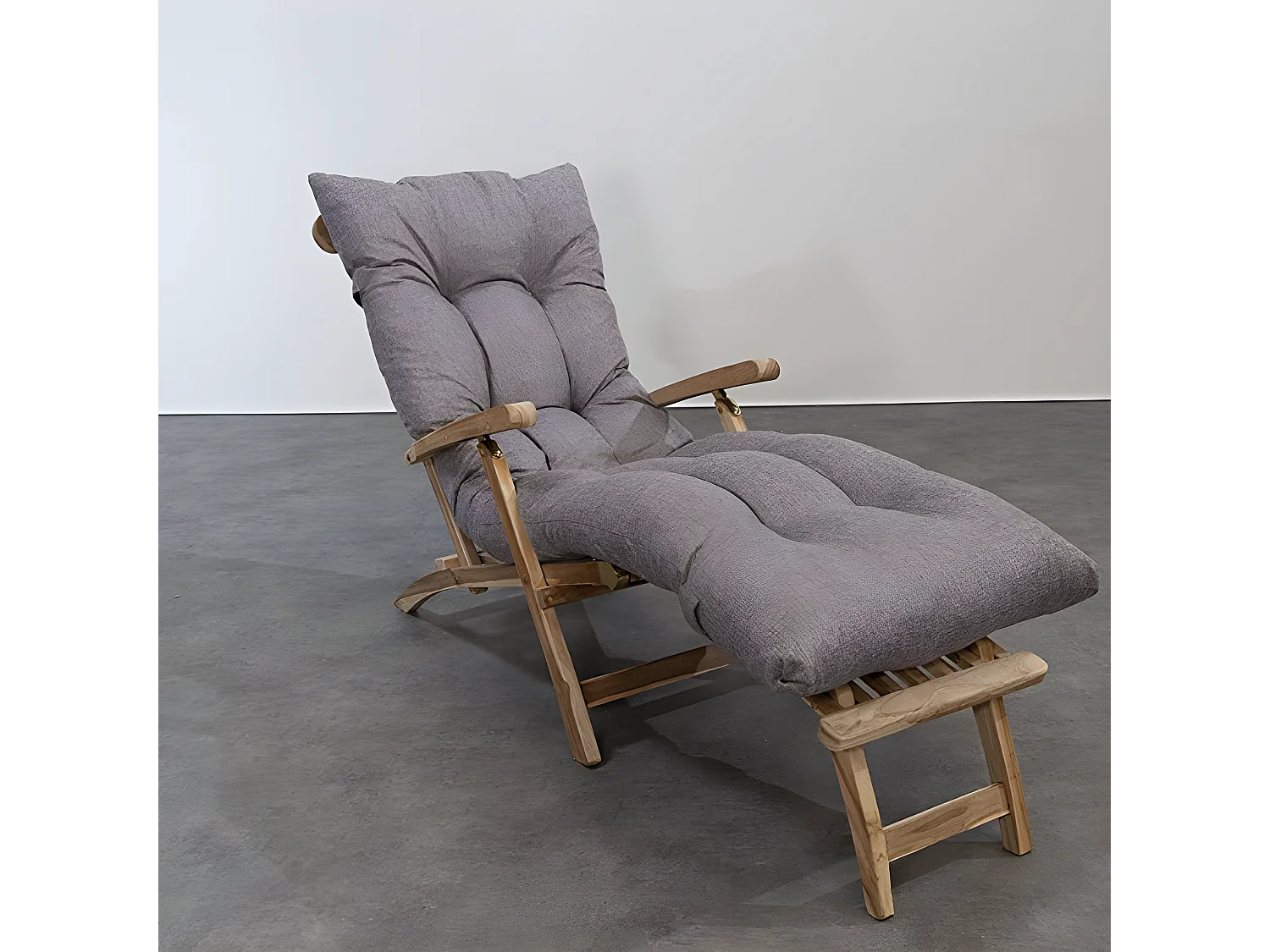 Coussin bain de soleil taupe 195 x 65 x 15 cm