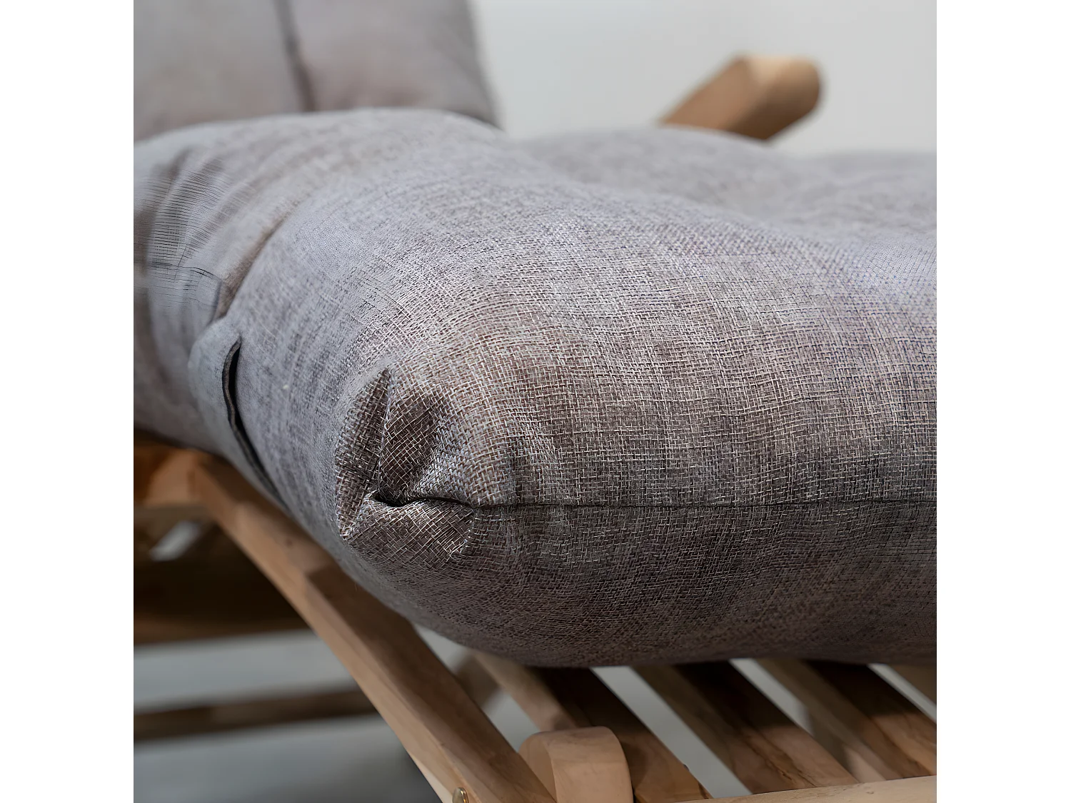 Coussin bain de soleil taupe 195 x 65 x 15 cm