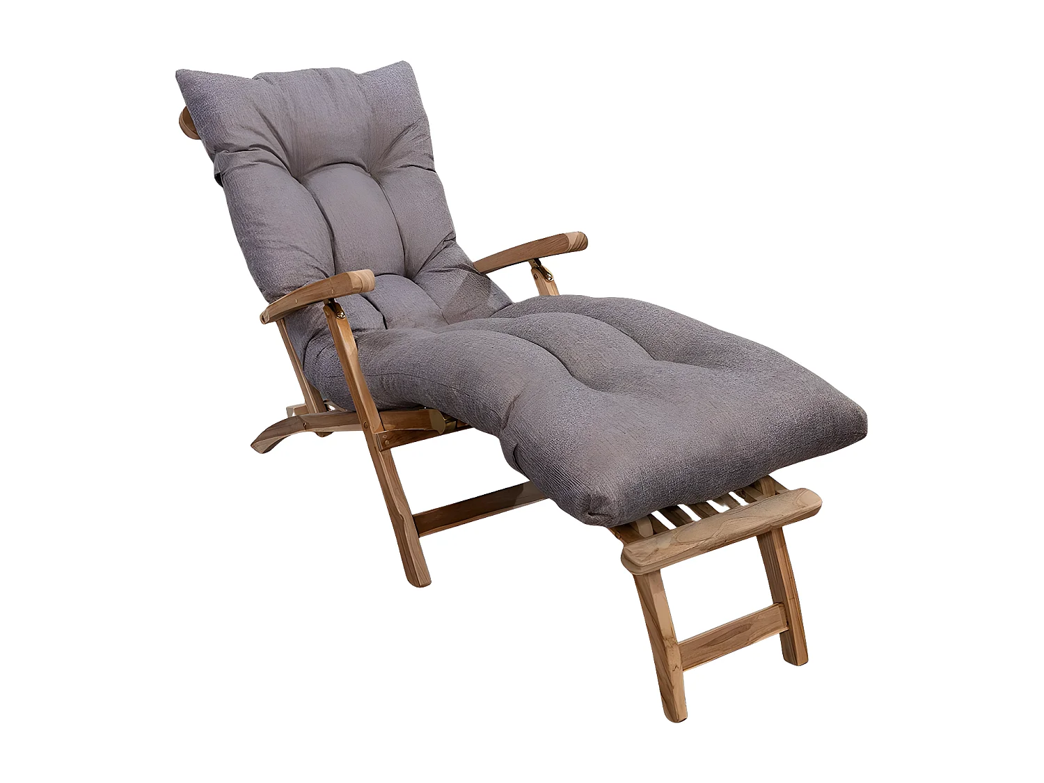 Coussin bain de soleil taupe 195 x 65 x 15 cm