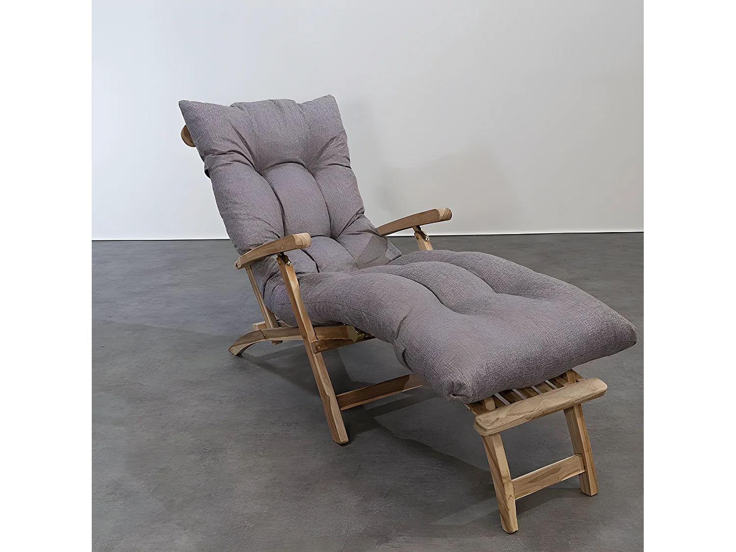 Coussin bain de soleil taupe 195 x 65 x 15 cm