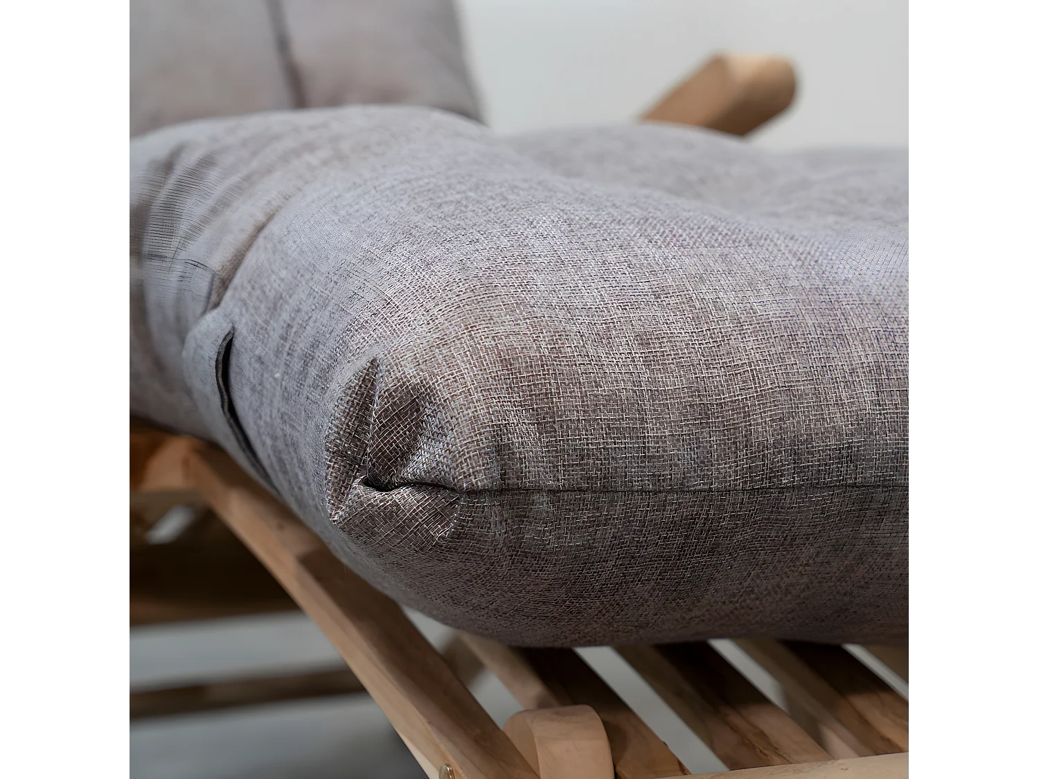Coussin bain de soleil taupe 195 x 65 x 15 cm