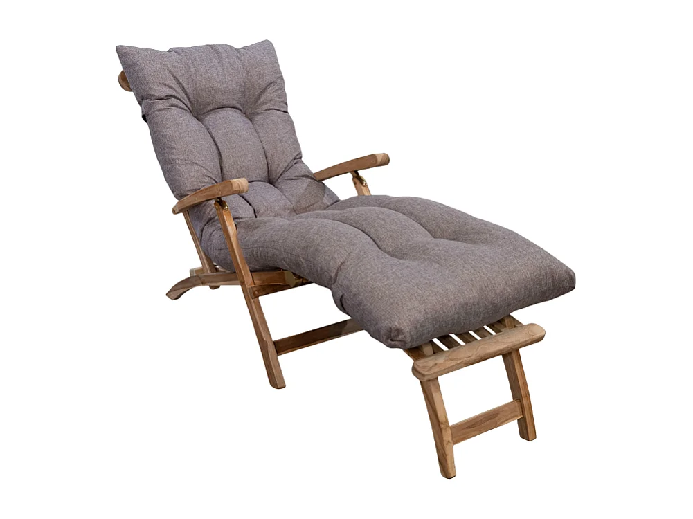 Coussin bain de soleil taupe 195 x 65 x 15 cm