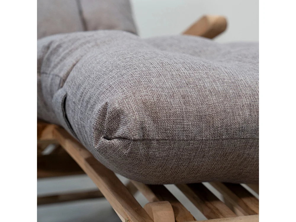 Coussin bain de soleil taupe 195 x 65 x 15 cm