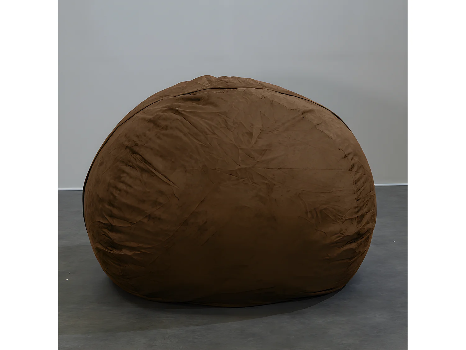 Reuze chocolade microsuède poef  140 cm