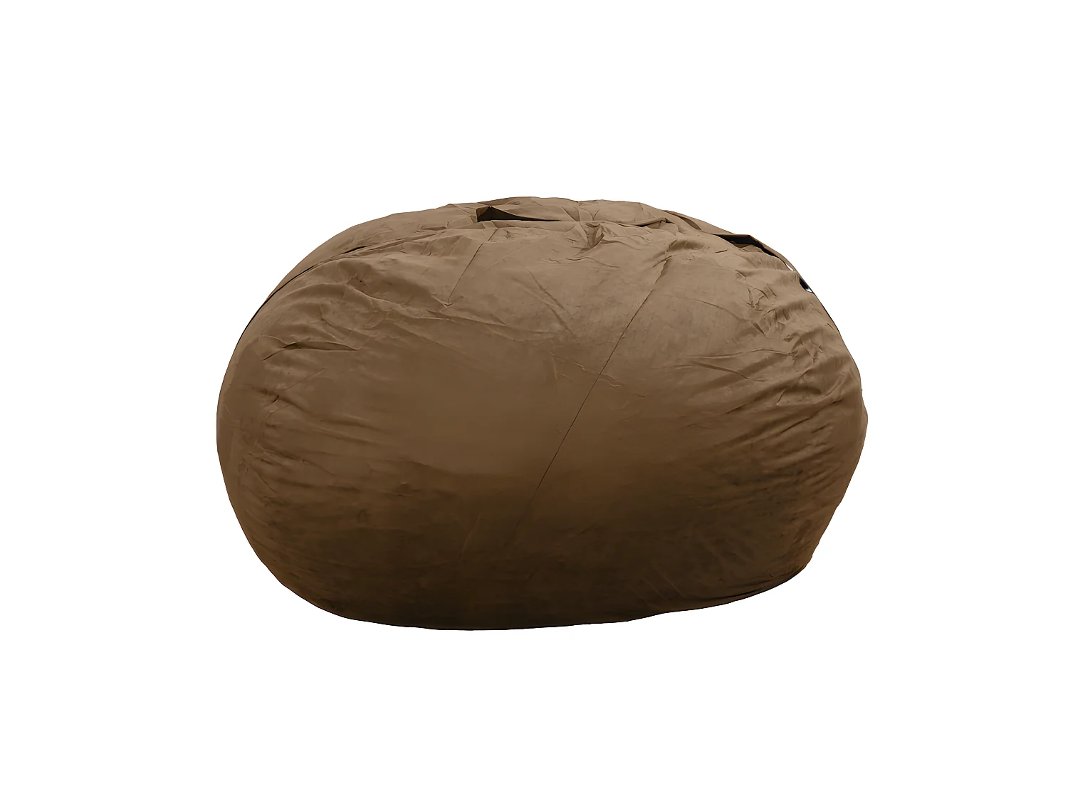 Pouf géant déhoussable microsuède chocolat 140 cm