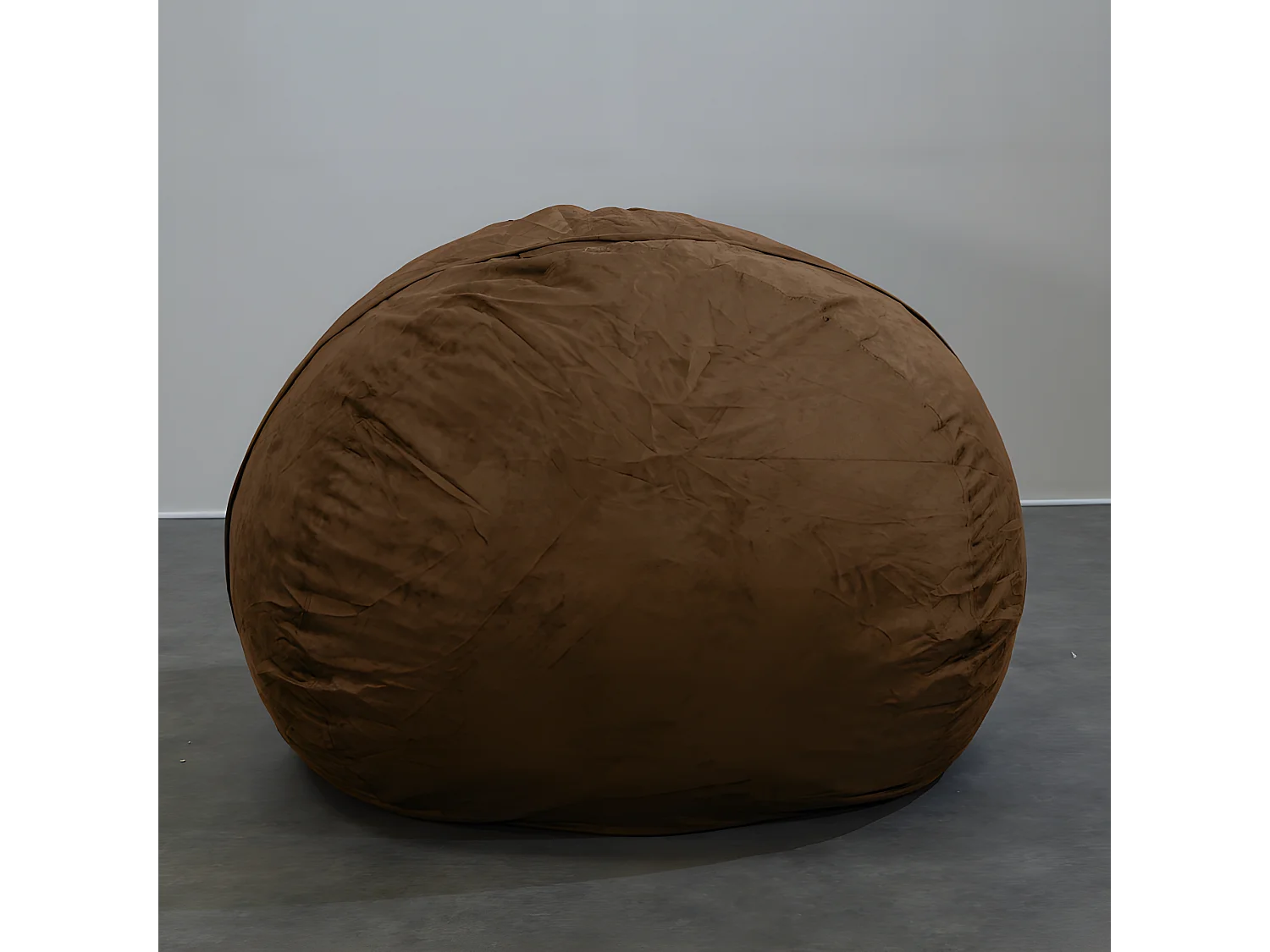 Reuze chocolade microsuède poef  140 cm