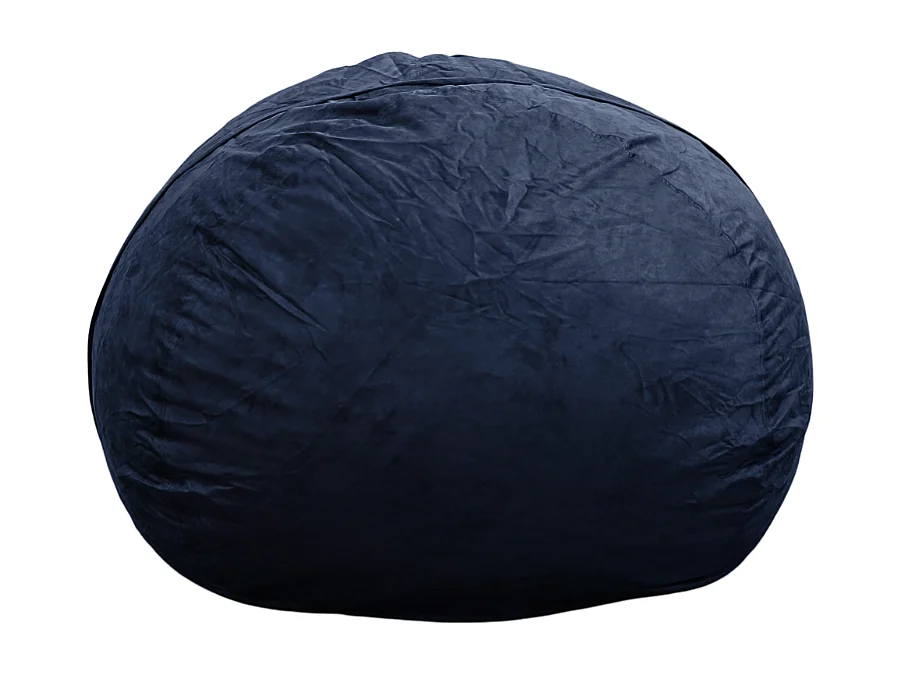 Pouf géant déhoussable microsuède bleu nuit 200 cm