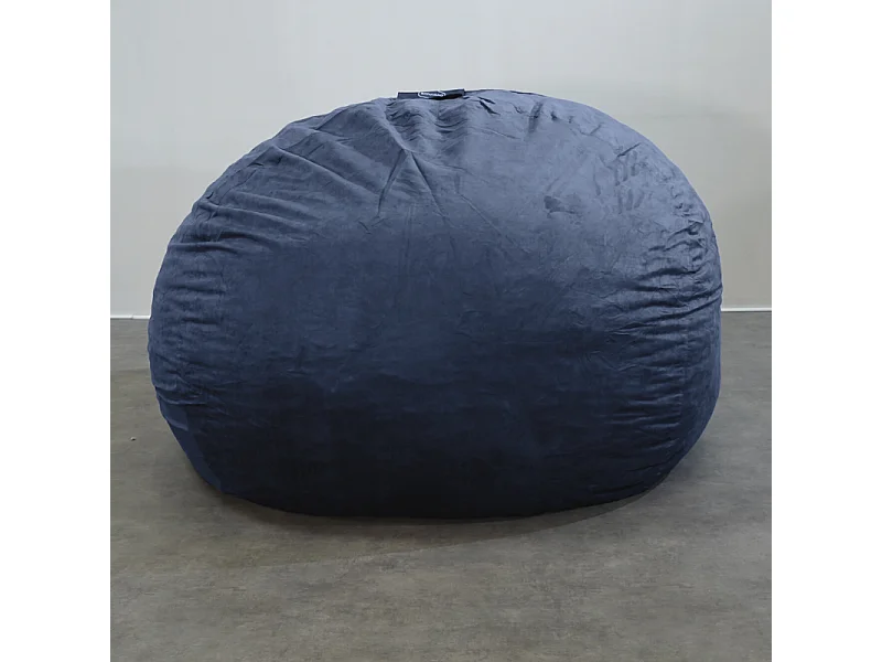 Pouf géant déhoussable microsuède bleu nuit 200 cm