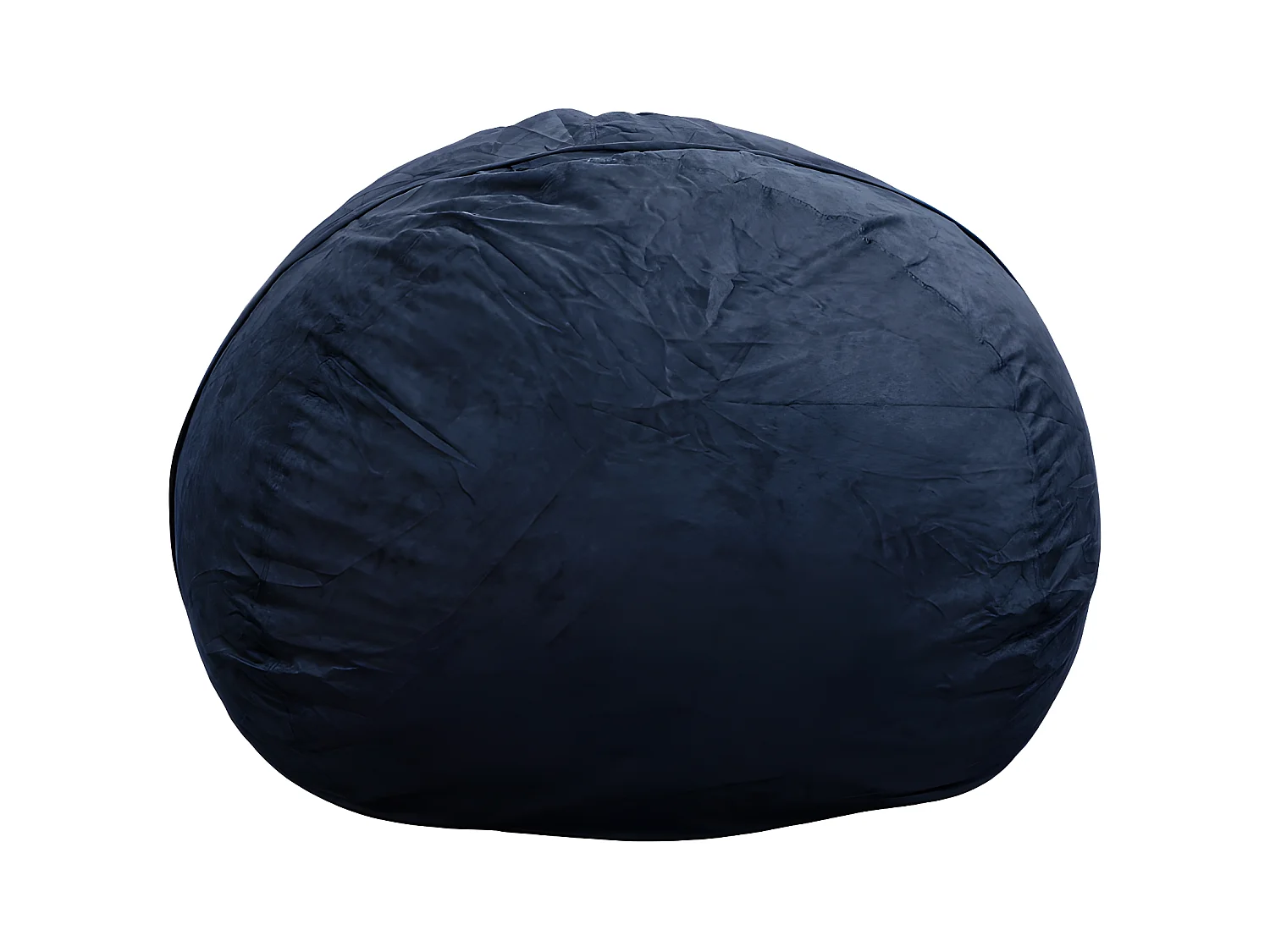 Pouf géant déhoussable microsuède bleu nuit 140 cm