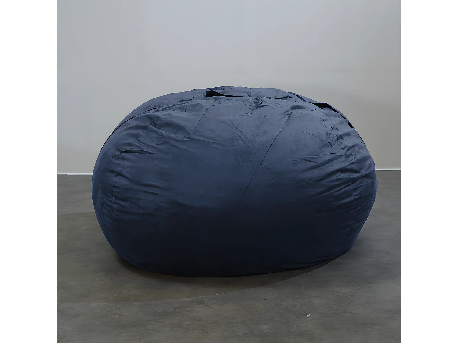 Reuze nachtblauw microsuède poef 140 cm