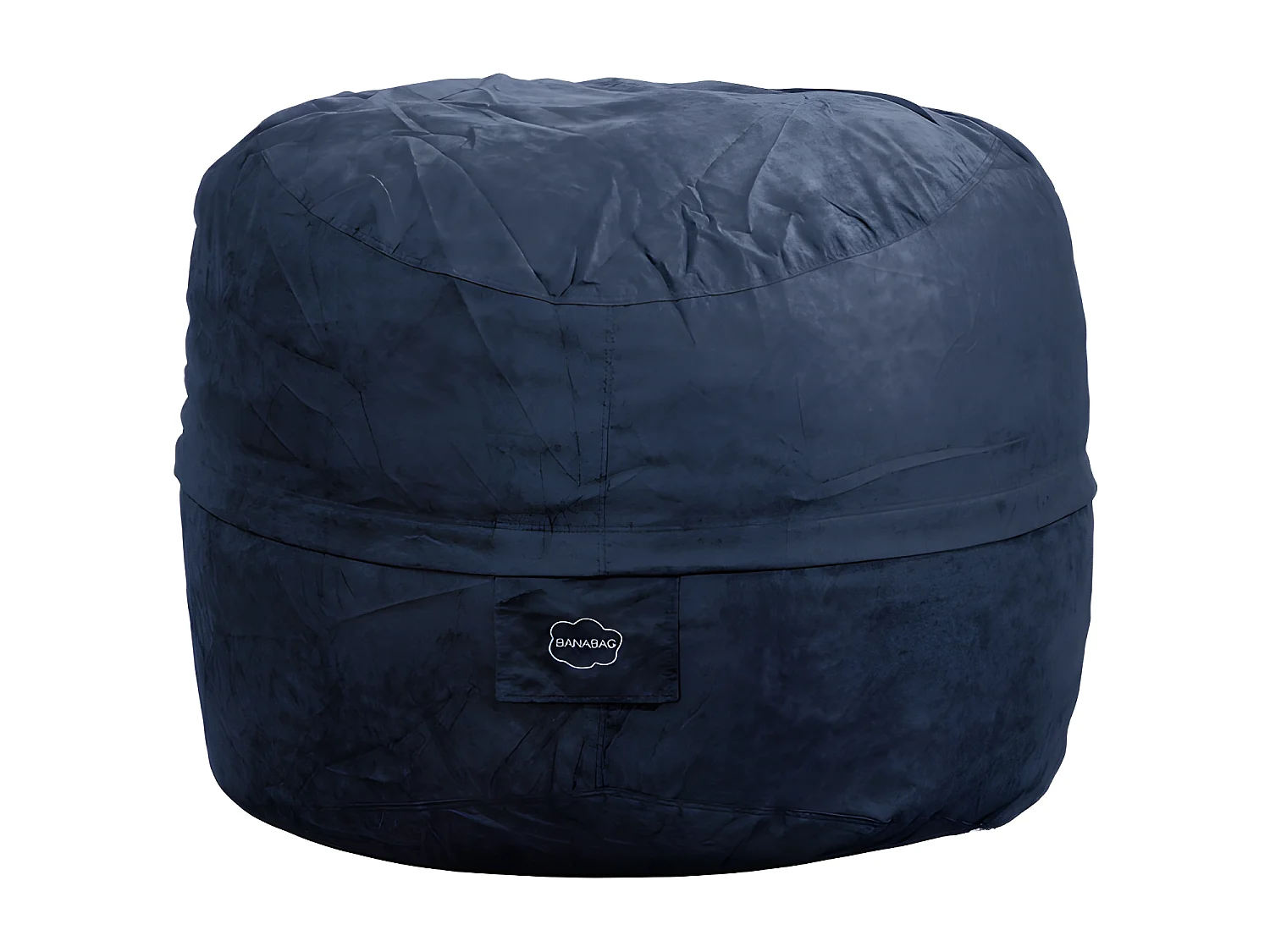 Reuze nachtblauw microsuède poef 140 cm