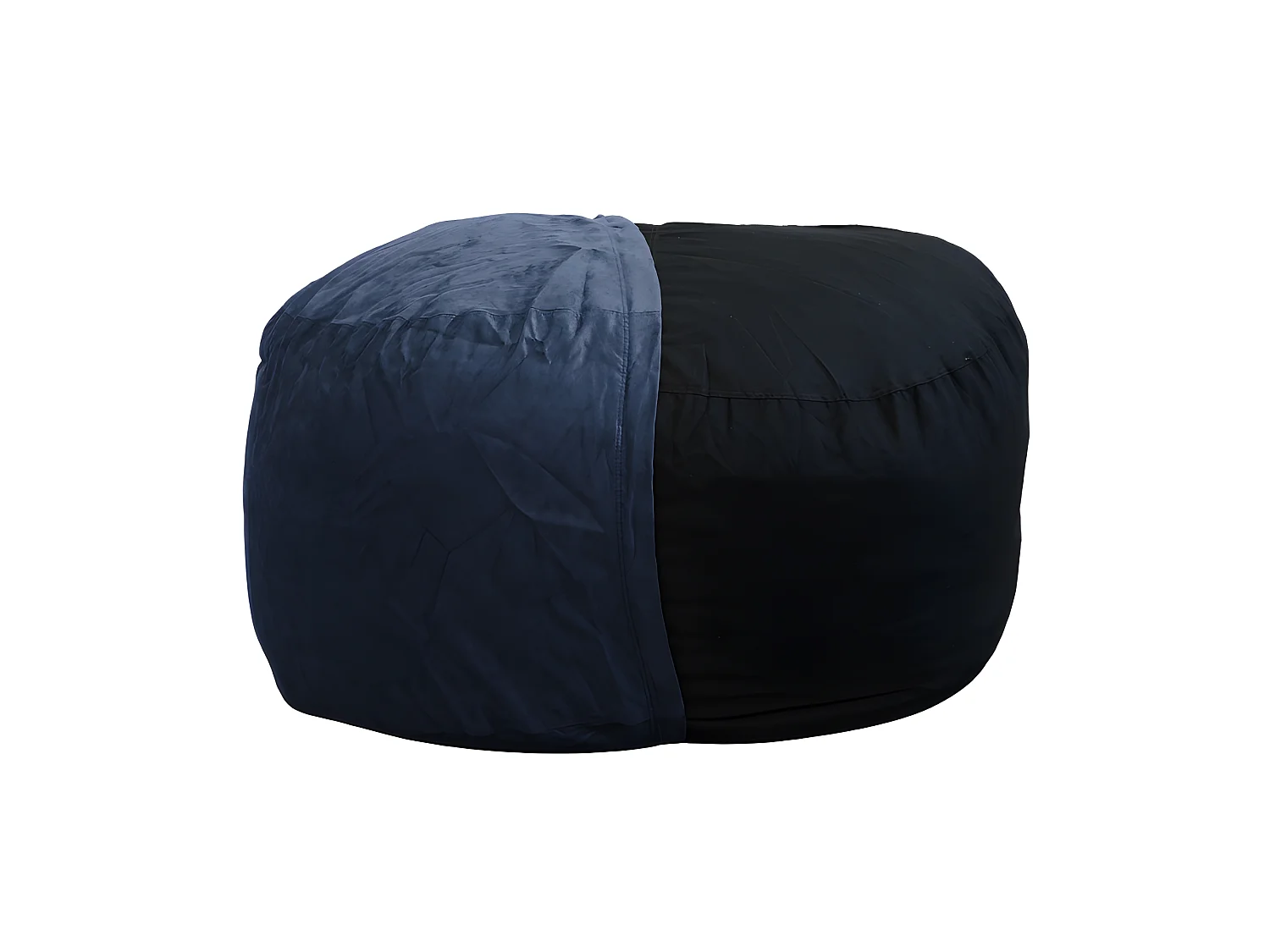 Reuze nachtblauw microsuède poef 140 cm