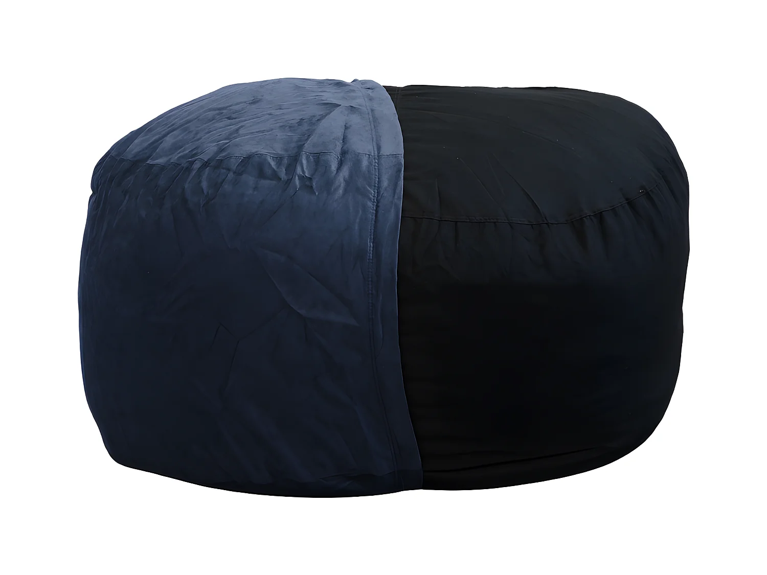 Pouf géant déhoussable microsuède bleu nuit 160 cm