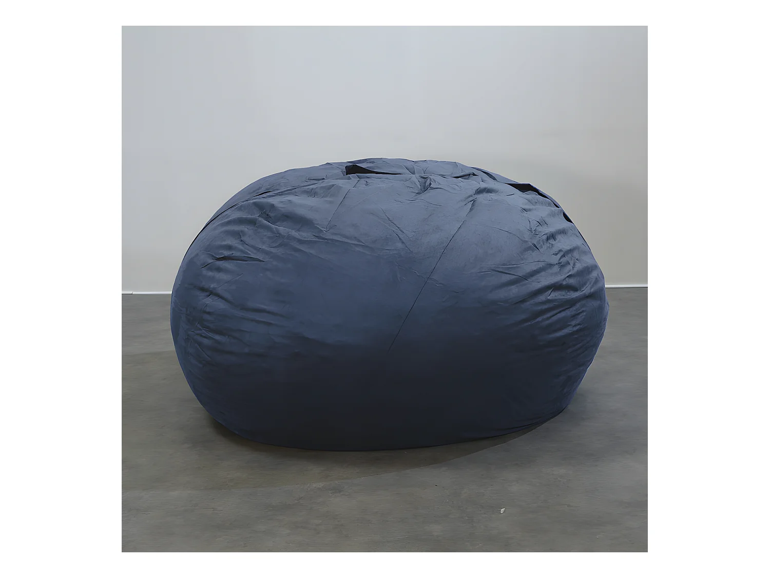 Pouf géant déhoussable microsuède bleu nuit 160 cm