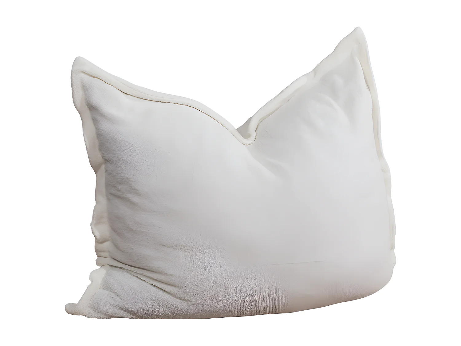 Pouf bouclette déhoussable blanc 180 x 140 cm