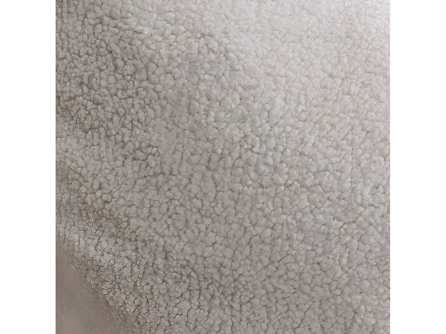 Pouf bouclette déhoussable blanc 180 x 140 cm
